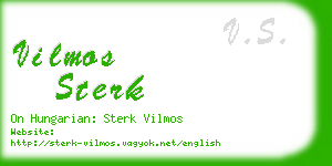 vilmos sterk business card